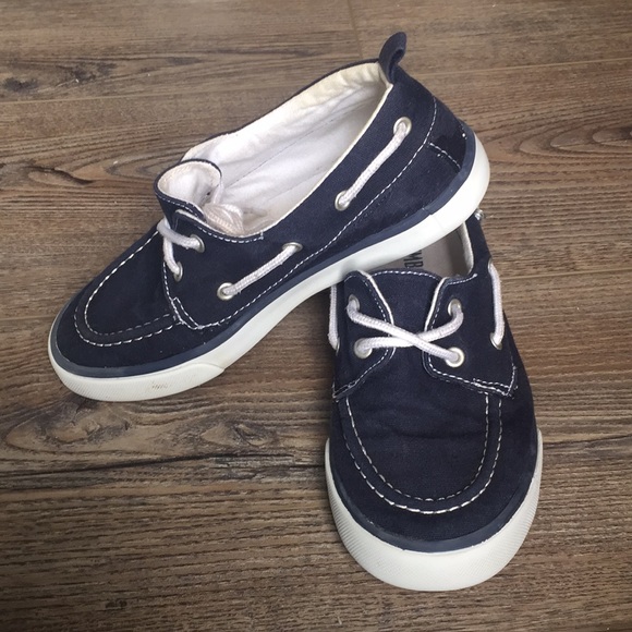 Gymboree Navy Child Deck Shoes Sz 13 - Picture 1 of 5